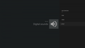 DroiX T8-S Plus Digital Sound Settings SPDIF Selected