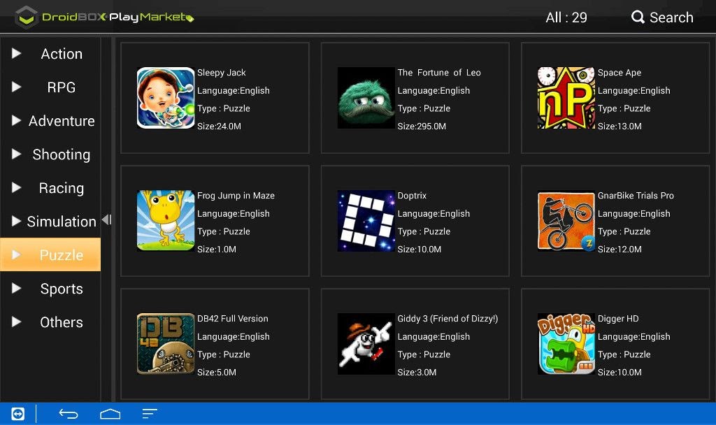 6--DBPM-Android games menu