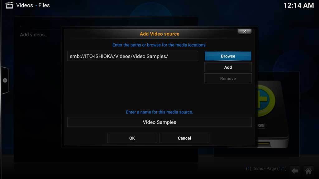 Kodi Video Add Videos 5 4 SMB