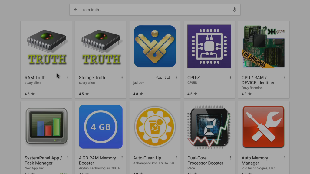 RAM Truth In Play Store Search Results